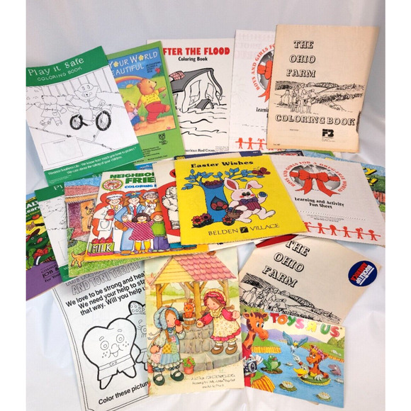 Children's Educational Coloring Workbooks Advertisements '60'70'80'90' 22 pieces - Picture 2 of 13